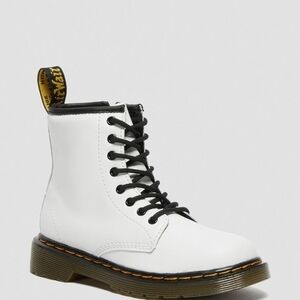 DR. MARTEN'S 1460 LEATHER LACE UP BOOTS Size US 5L White